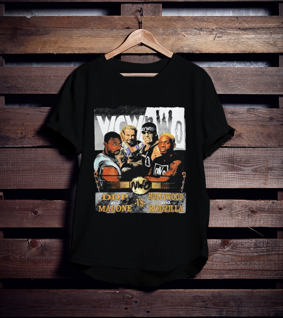 WCW NWo DDP And Malone Vs Hollywood And Rodzilla 90s Wrestling T-Shirt