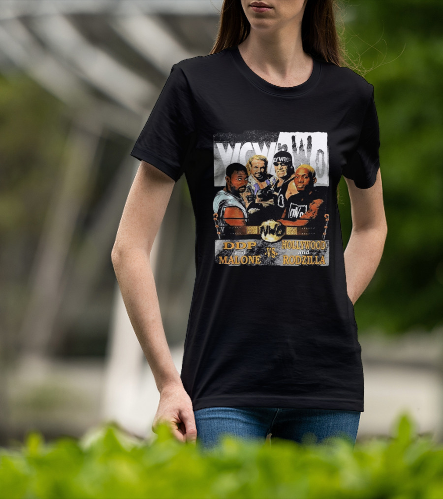 WCW NWo DDP And Malone Vs Hollywood And Rodzilla 90s Wrestling T-Shirt