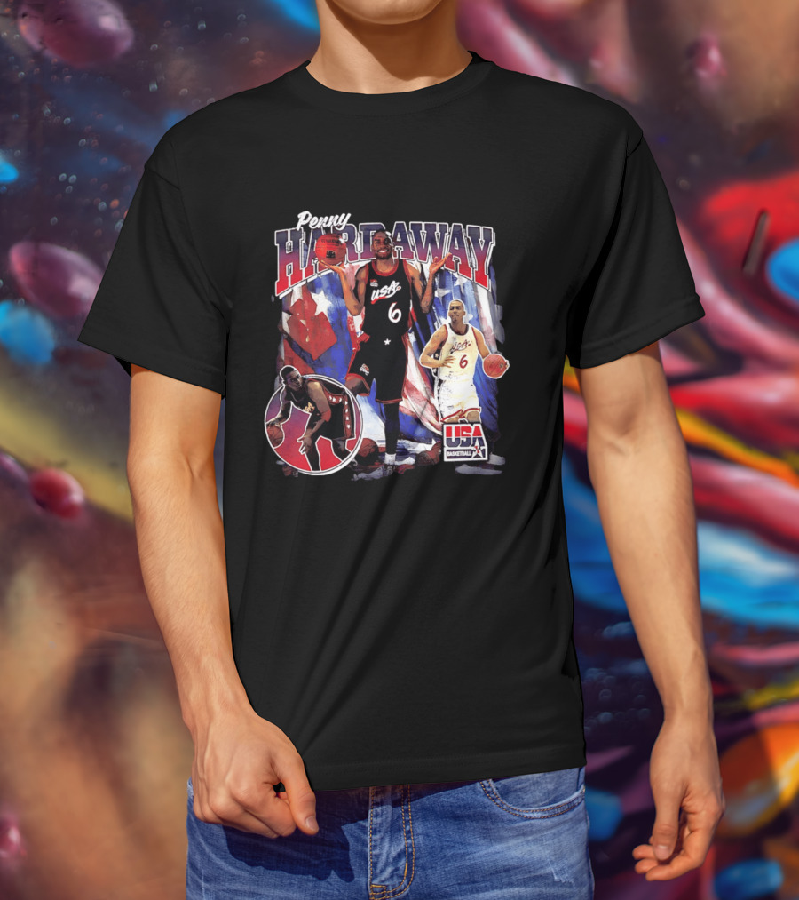 Penny Hardaway USA Basketball Legend Stars And Stripes USA Basketball T-Shirt