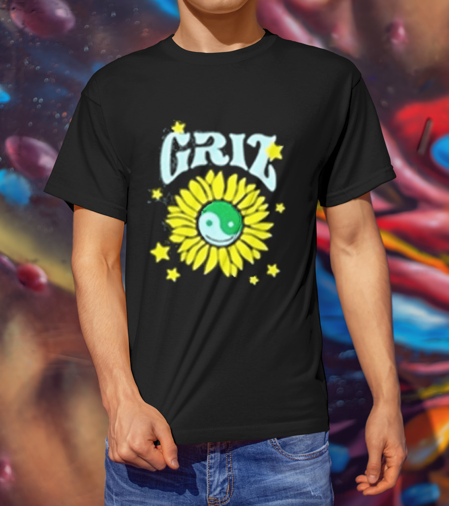 Griz Sunflower Yin Yang Starry T-Shirt