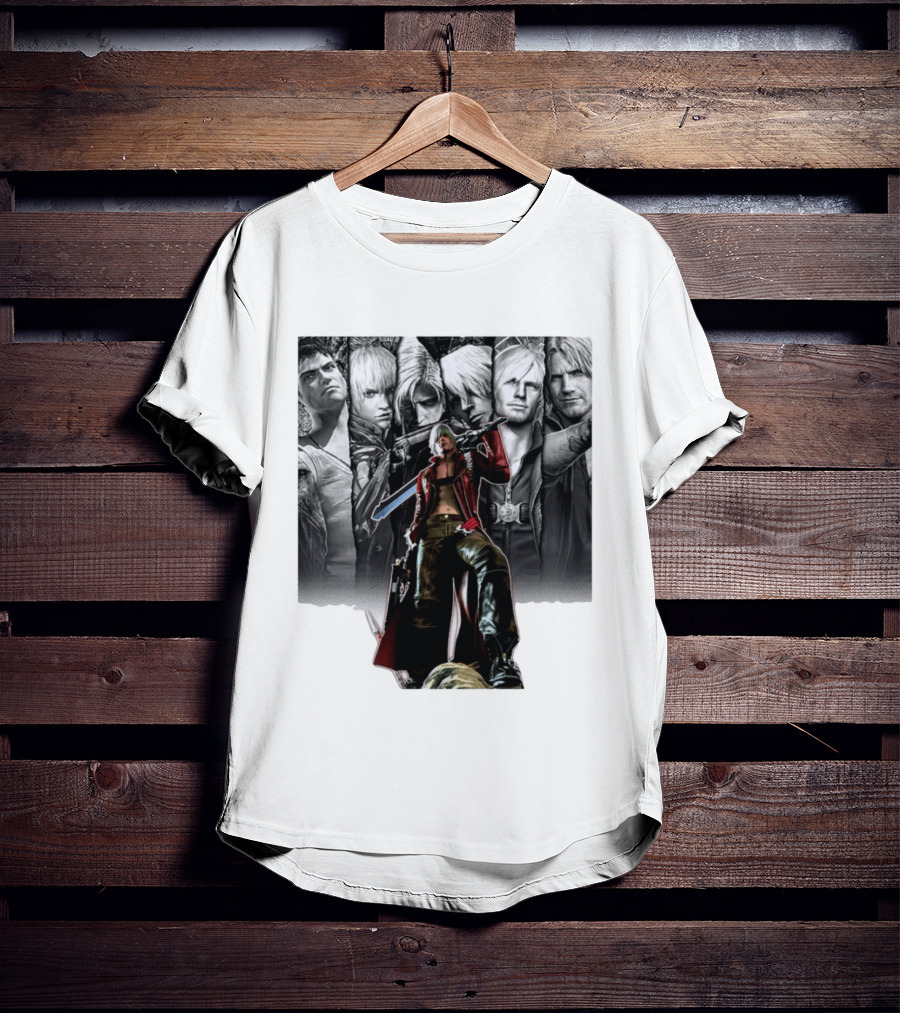 Dante Gen Devil May Cry Anime Collage Character Montage T-Shirt