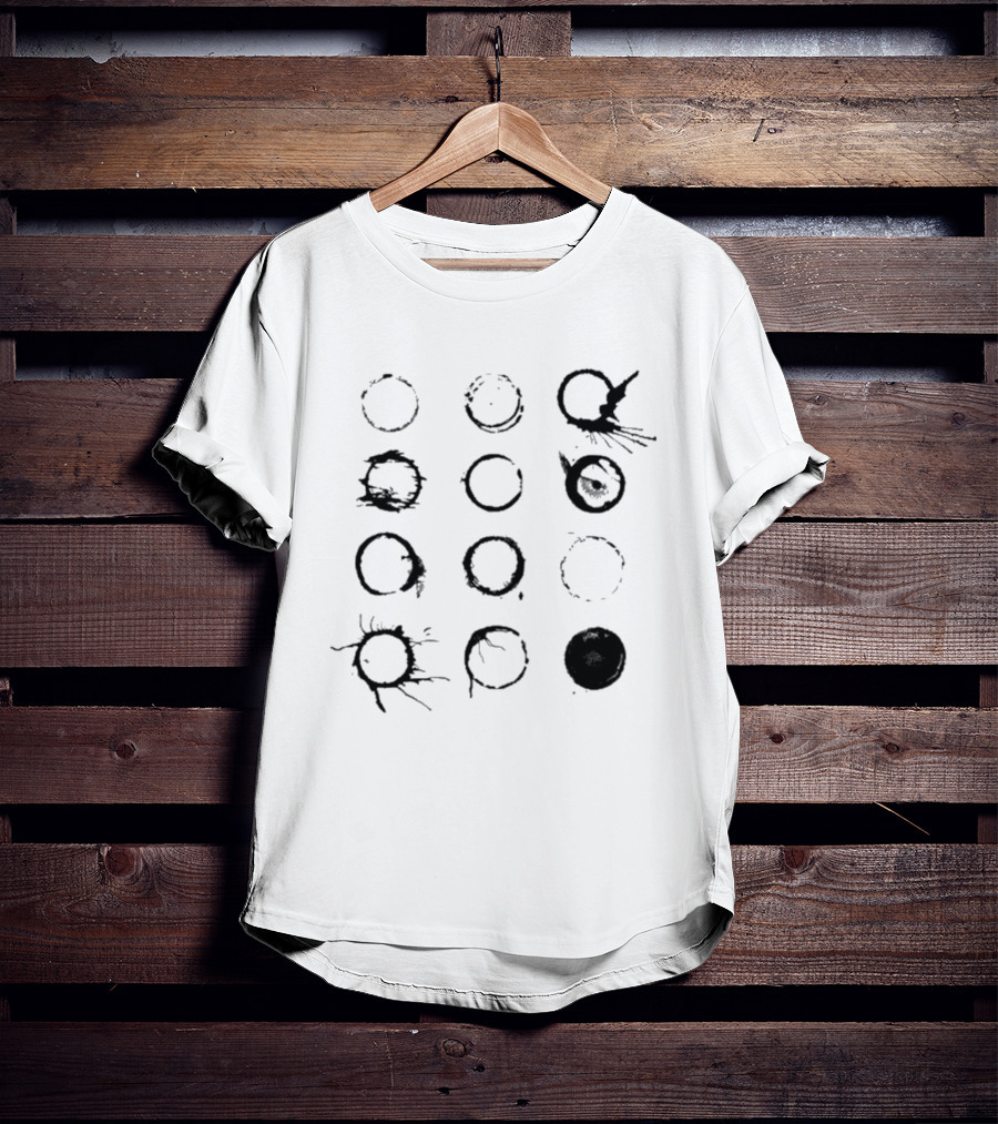 Periphery A Pale White Dot Coffee Ring Pattern Circles T-Shirt
