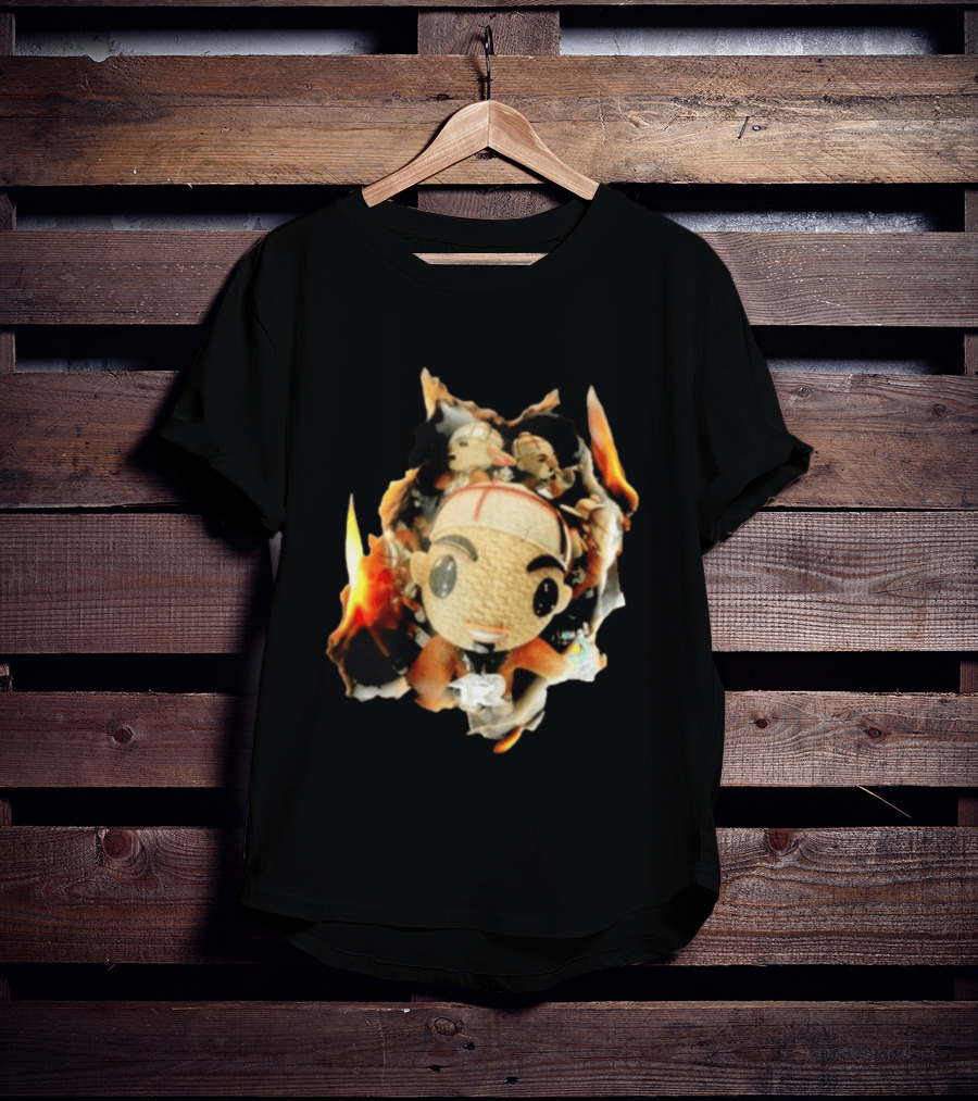 Street Mob Chuyin Los Locos Nunca Mueren Burning Plush Doll Fiery T-Shirt