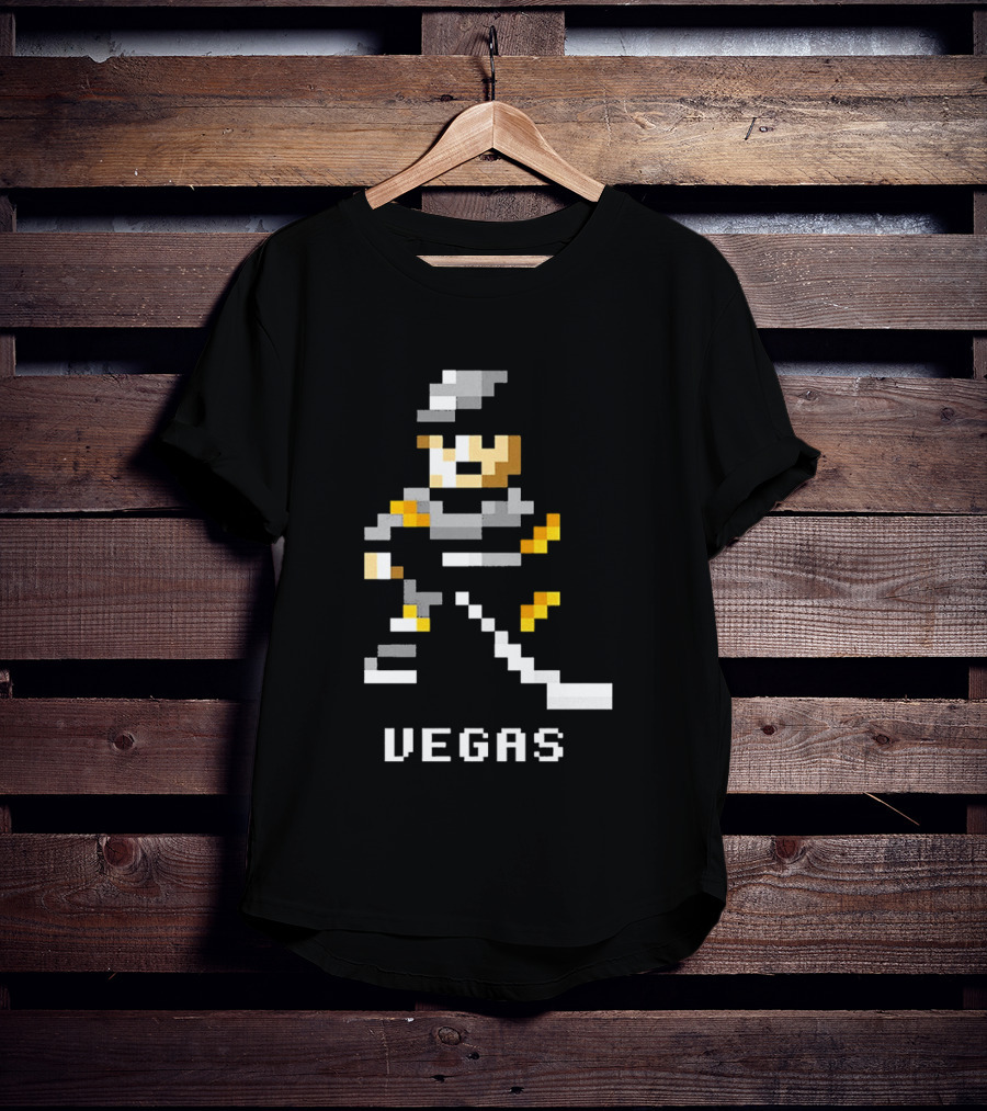 Vegas Golden Knights 8 Bit Hockey Pixel T-Shirt