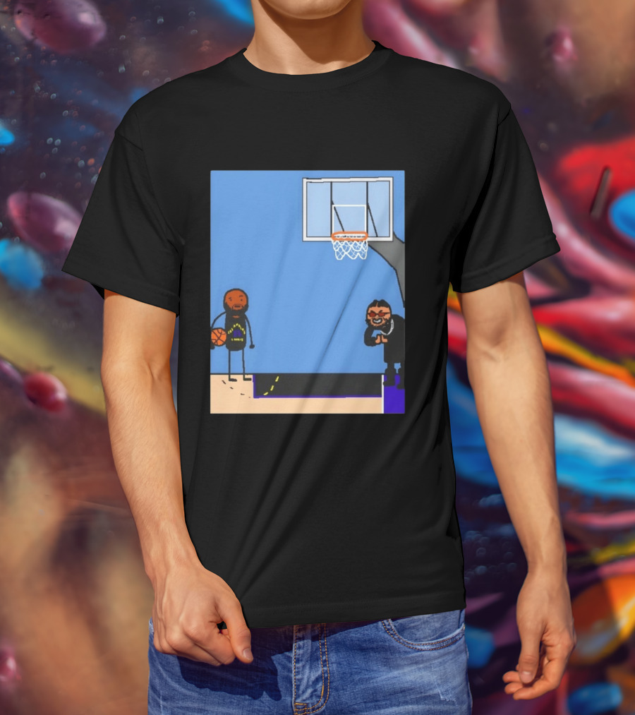 Villain Brooks Vs Dillon Brooks Basketball Humor Phoenix Suns Sketch T-Shirt
