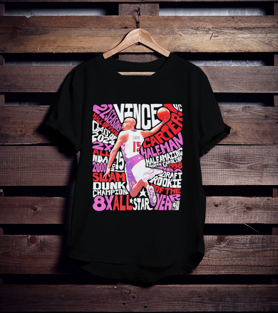 Vince Carter Toronto Raptors Slam Dunk Champion Half Man Half Amazing T-Shirt