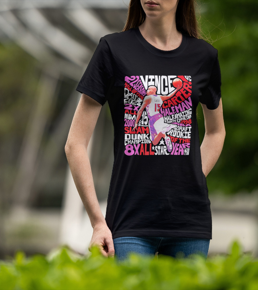 Vince Carter Toronto Raptors Slam Dunk Champion Half Man Half Amazing T-Shirt