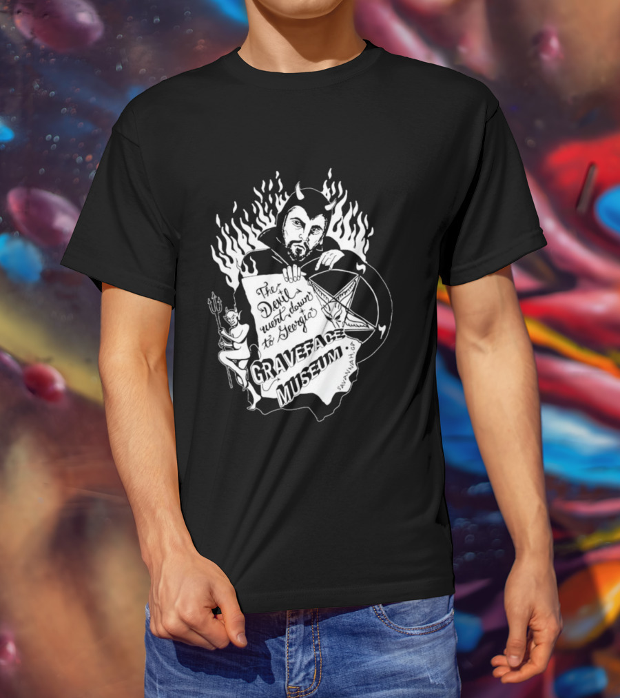 Anton LaVey Church Of Satan Graveface Museum The Devil Went Down To Georgia T-Shirt