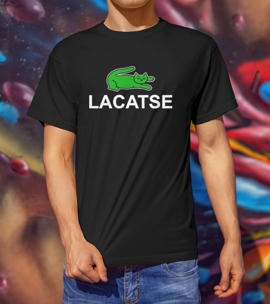 Lacatse Green Cat T-Shirt