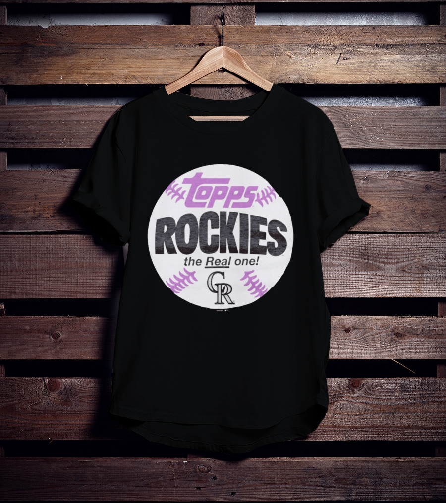 Topps Rockies The Real One Colorado Rockies MLB Baseball Card T-Shirt