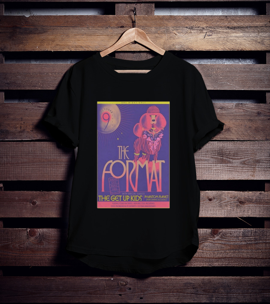 October 9 The Format With The Get Up Kids And Phantom Planet At Radio City Music Hall T-Shirt