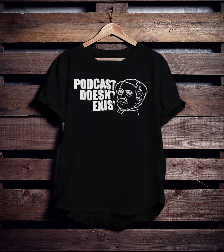Podcast Doesn't Exist Vintage Minimalist Line Art Face T-Shirt
