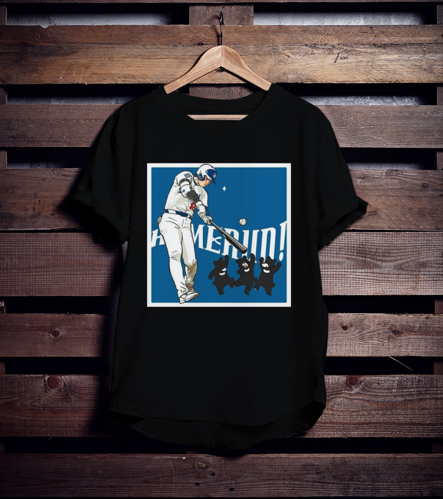 Shohei Ohtani Los Angeles Dodgers Home Run Anime Bears T-Shirt