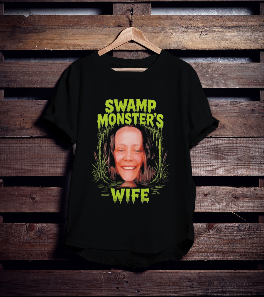 Swamp Monster's Wife Colorful Illustration With Smiling Face T-Shirt