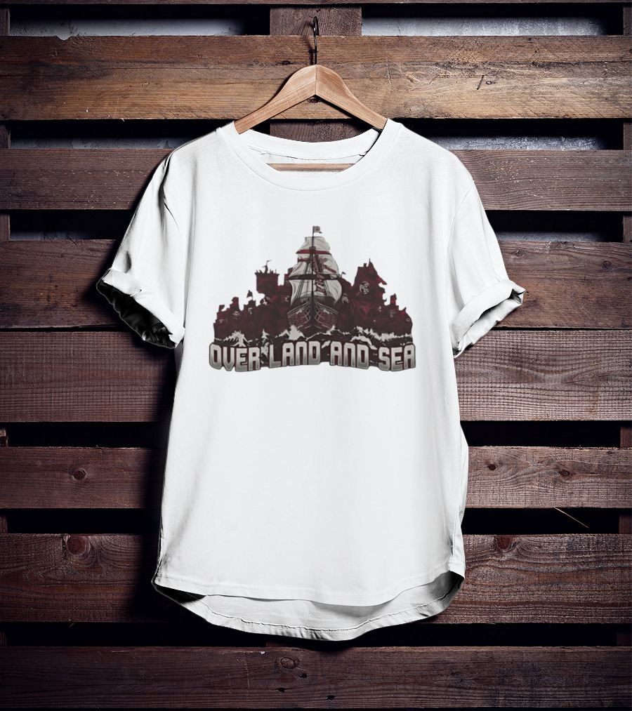 Arsenal FC Over Land And Sea Pirate Ship T-Shirt