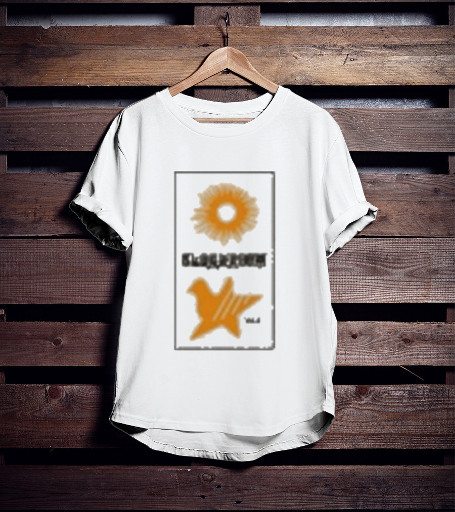Closed Casket Activities Cloakroom Muff Starburst Bird Symbol Orange T-Shirt