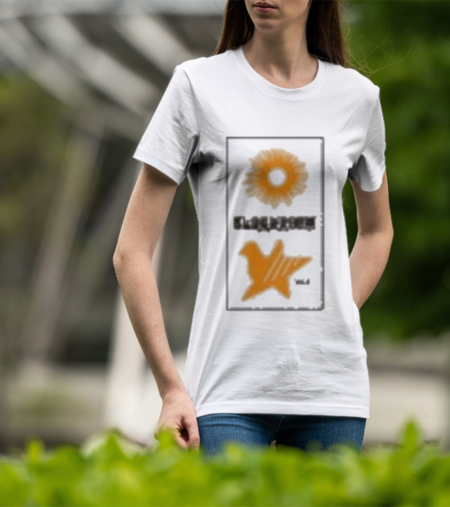 Closed Casket Activities Cloakroom Muff Starburst Bird Symbol Orange T-Shirt