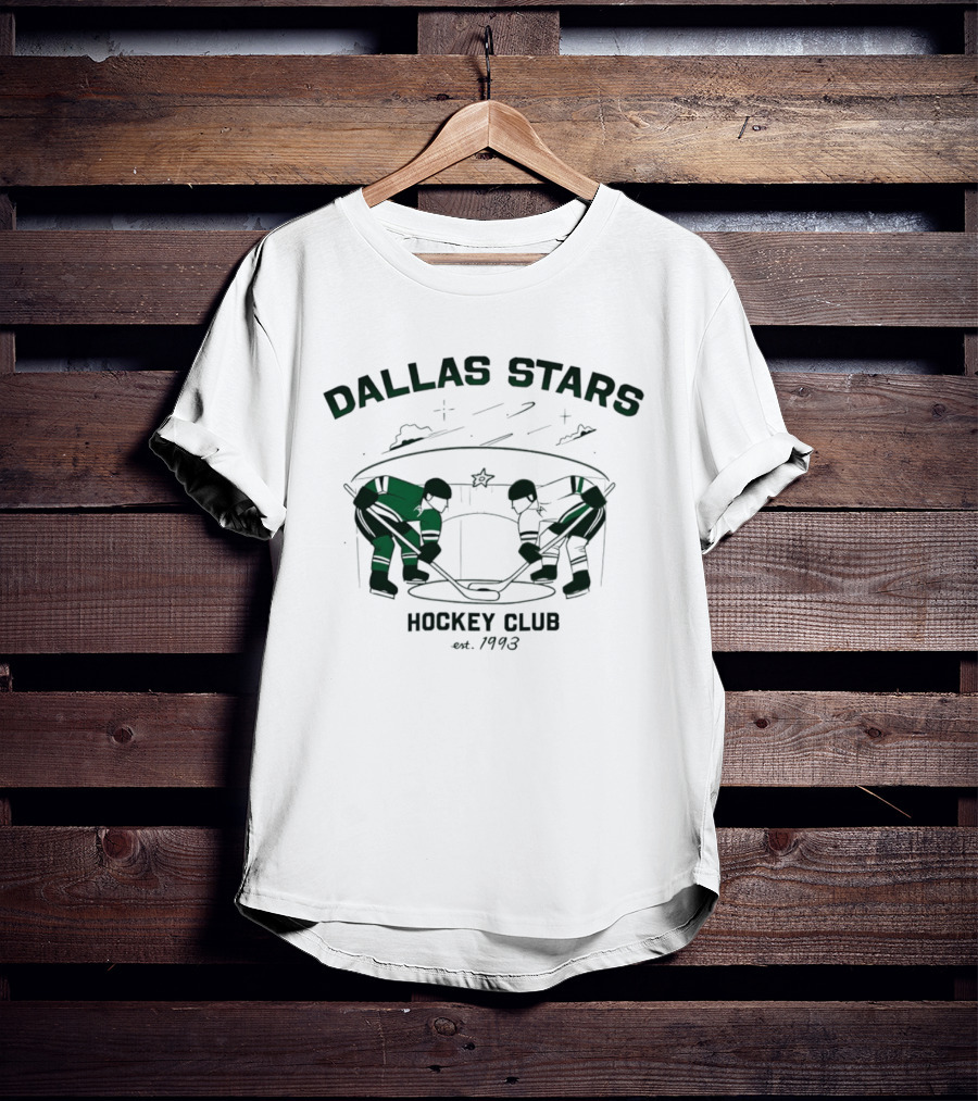 Dallas Stars Hockey Club Est 1993 Vintage Ice Battle Scene Classic Team Heritage T-Shirt