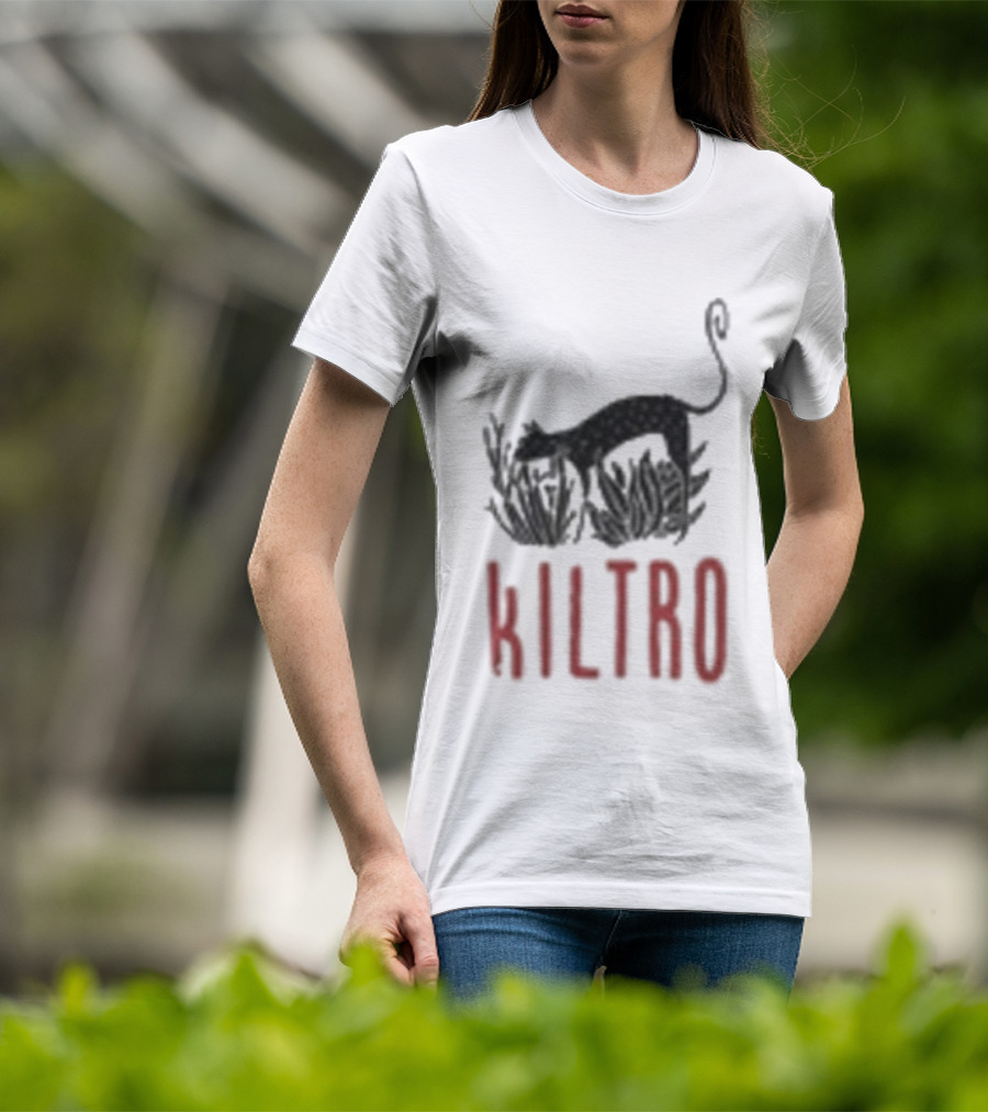 Kiltro Wolf Dog Text With Stylized Canine T-Shirt