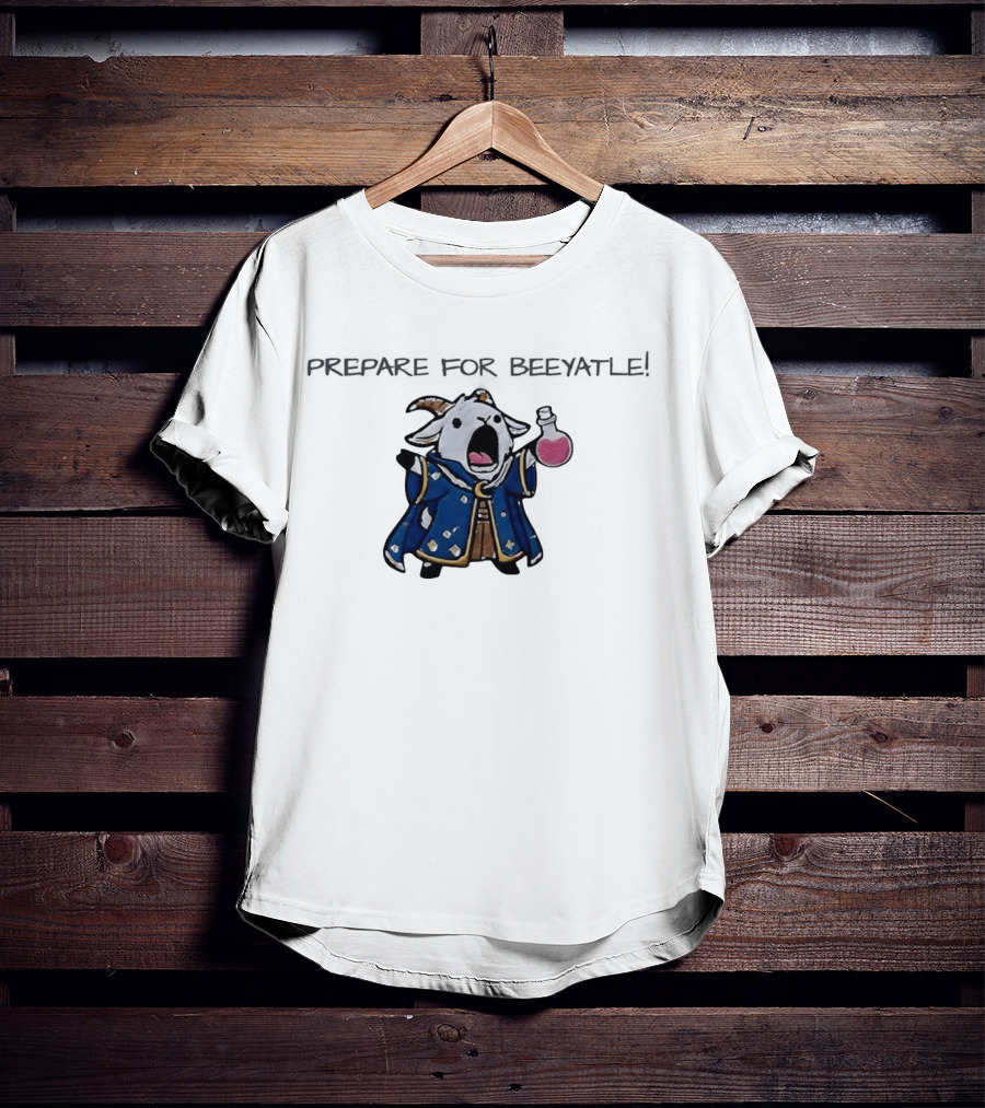 Totes McGoats Prepare For Beeyatle Potion Wielding Goat Wizard T-Shirt
