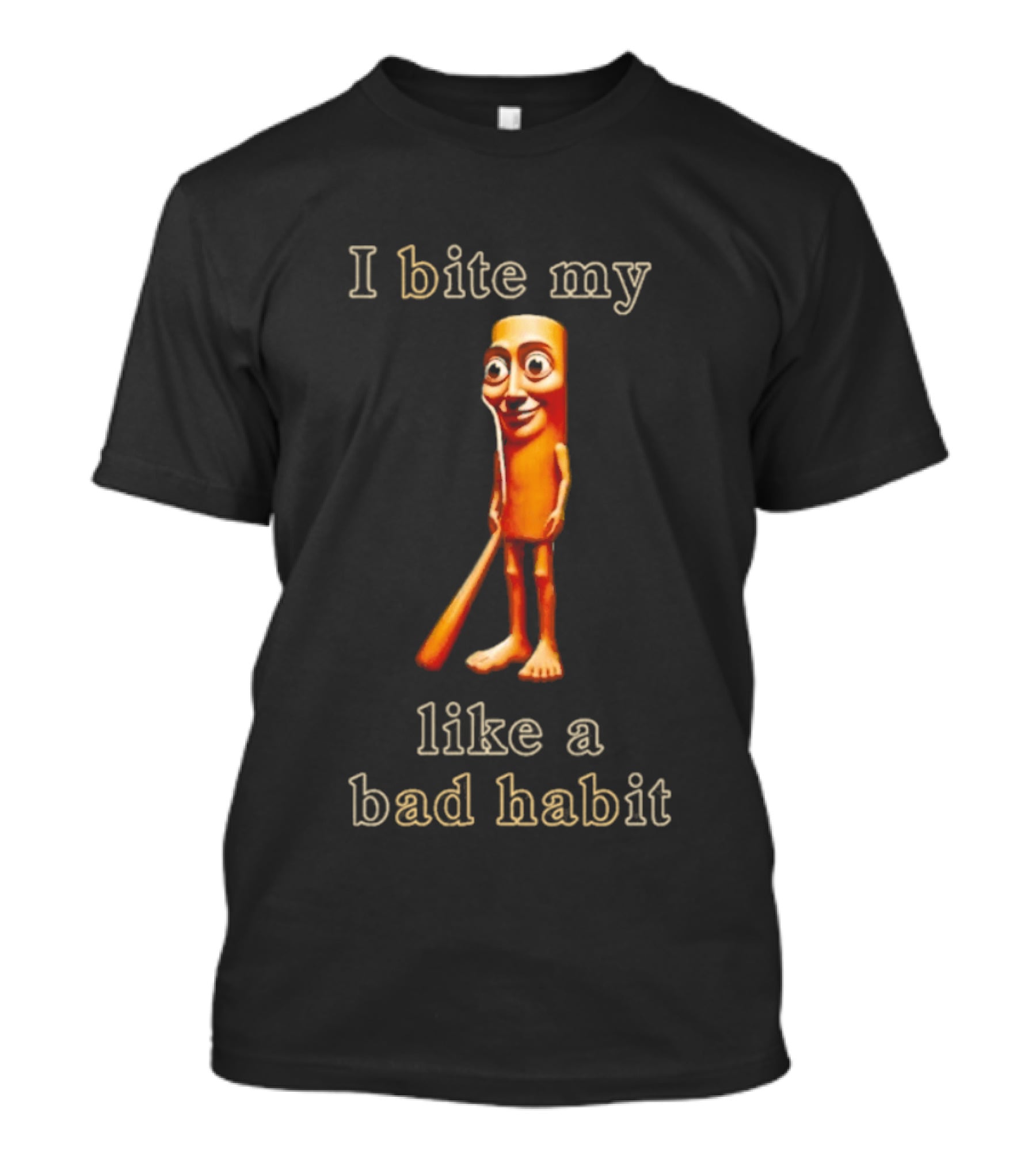 Tung Tung Tung Sahur I Bite My Tongue Like A Bad Habit T-Shirt