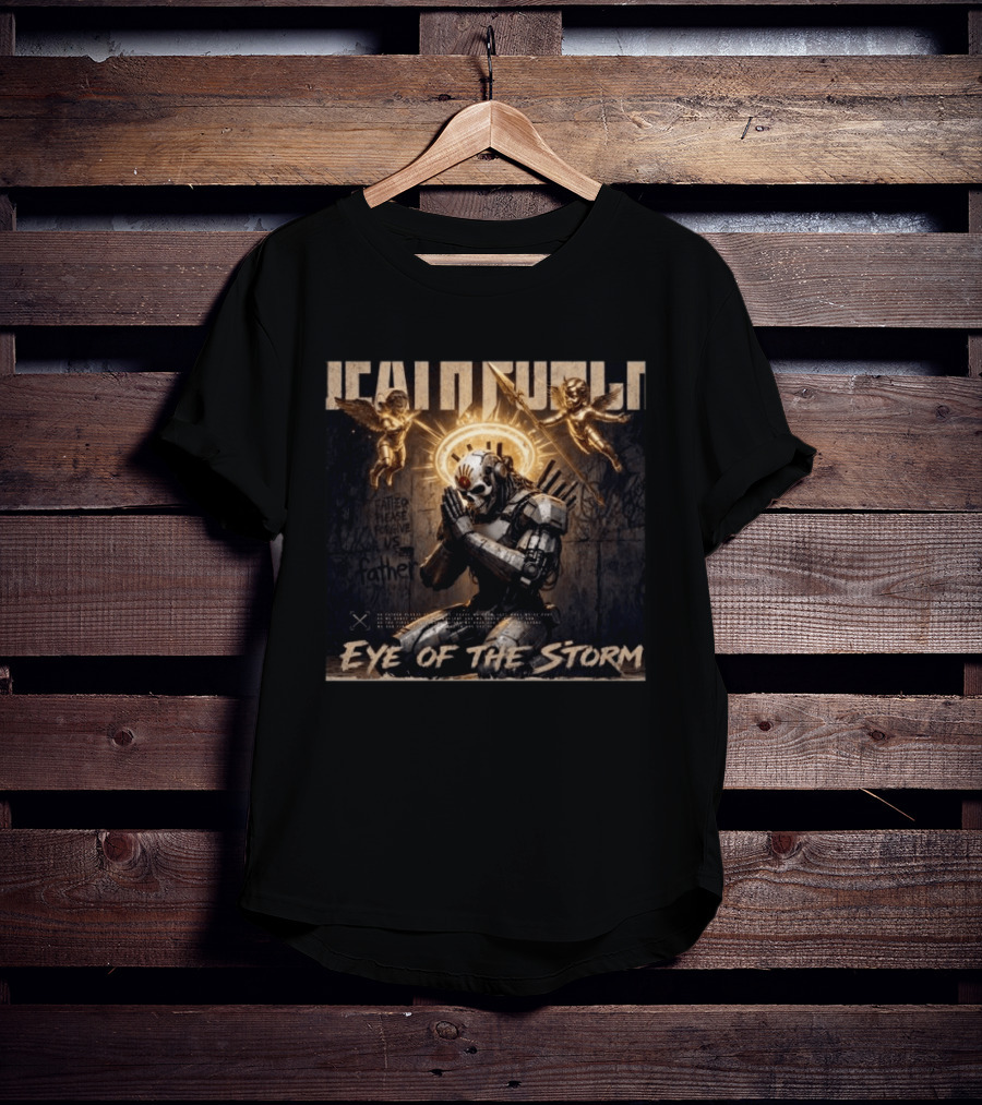5 Finger Death Punch Eye Of The Storm 2026 Release May 15 Angel Robot Halo Motif T-Shirt