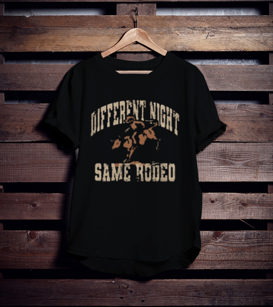 Bailey Zimmerman Different Night Same Rodeo 26 Brown T-Shirt