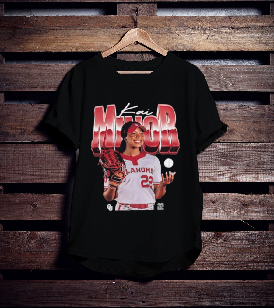 Kai Minor Oklahoma 22 Sooners Softball Player T-Shirt
