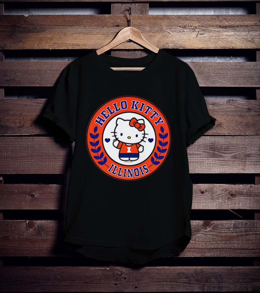 Hello Kitty Illinois I Fighting Illini T-Shirt