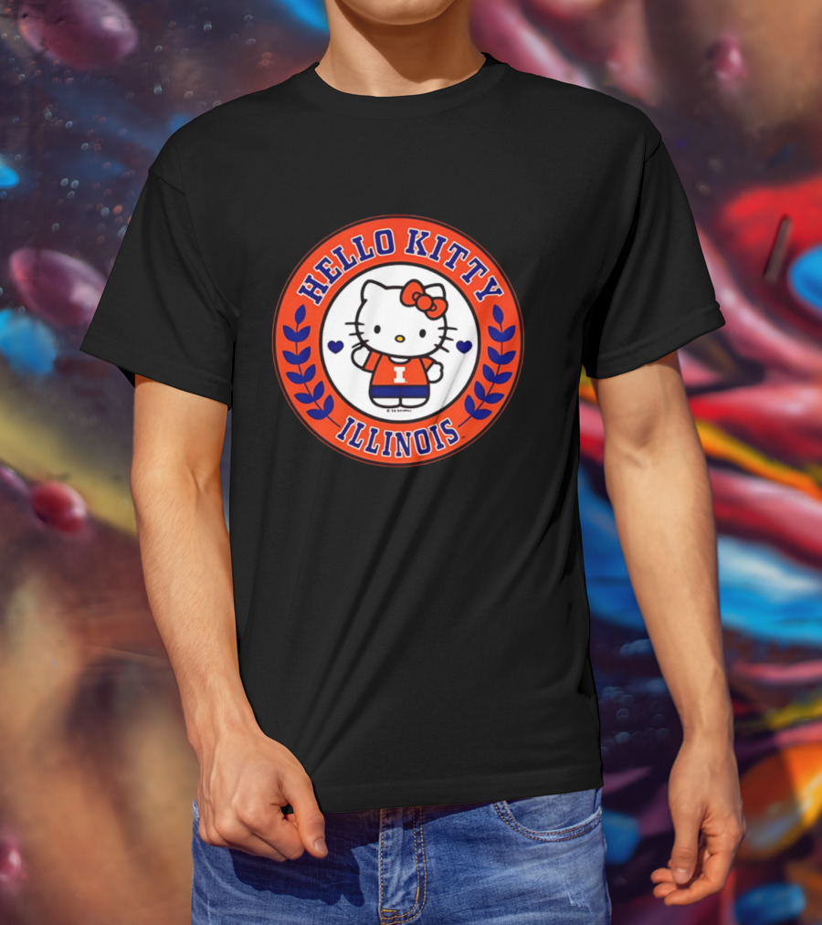 Hello Kitty Illinois I Fighting Illini T-Shirt