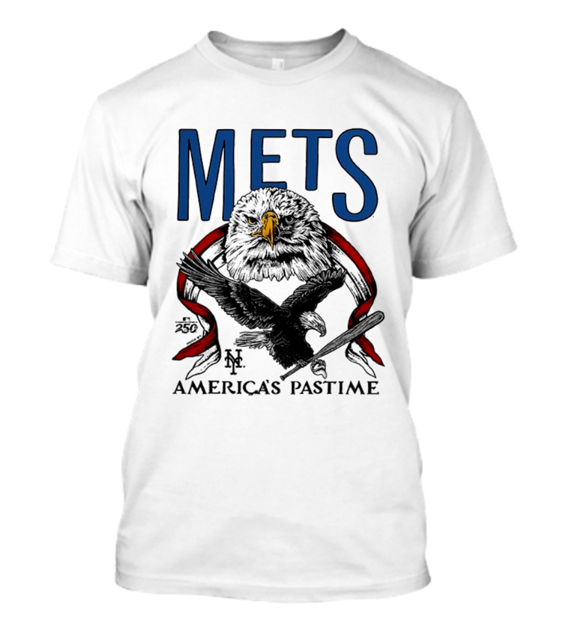 New York Mets Eagles 250th America's Pastime 2026 T-Shirt