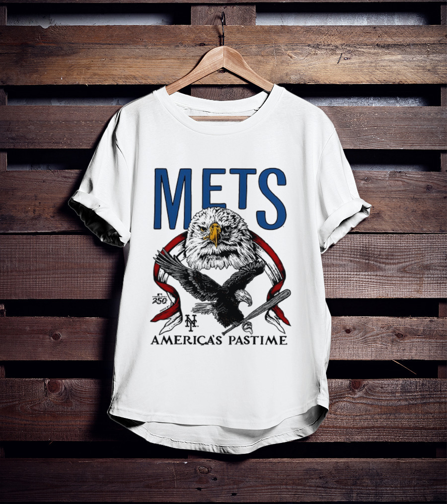 New York Mets Eagles 250th America's Pastime 2026 T-Shirt