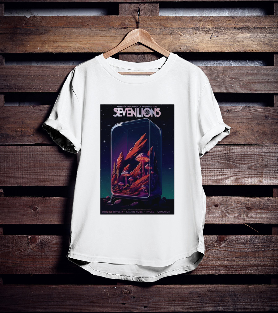 Seven Lions Asleep In The Garden Of Infernal Stars Red Rocks Amphitheatre May 22 2026 T-Shirt