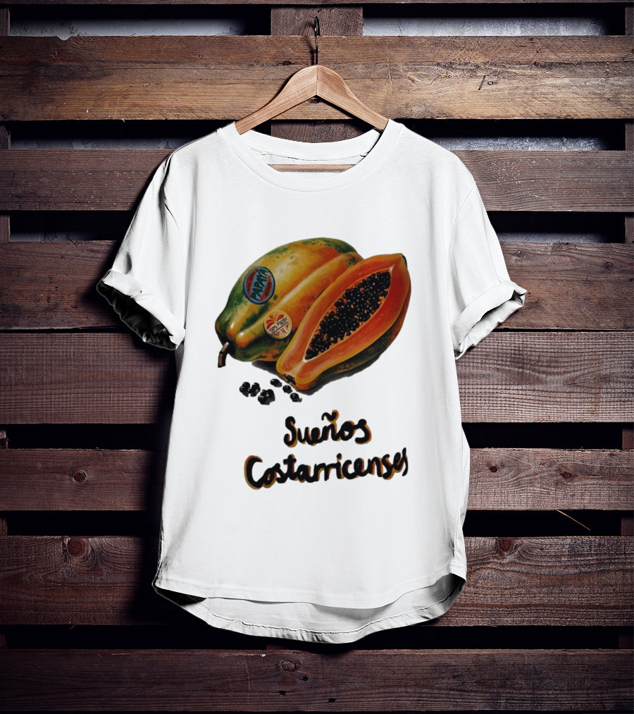Sueños Costarricenses Papaya Pura Vida Tropical Fruit Dreams Costa Rican T-Shirt