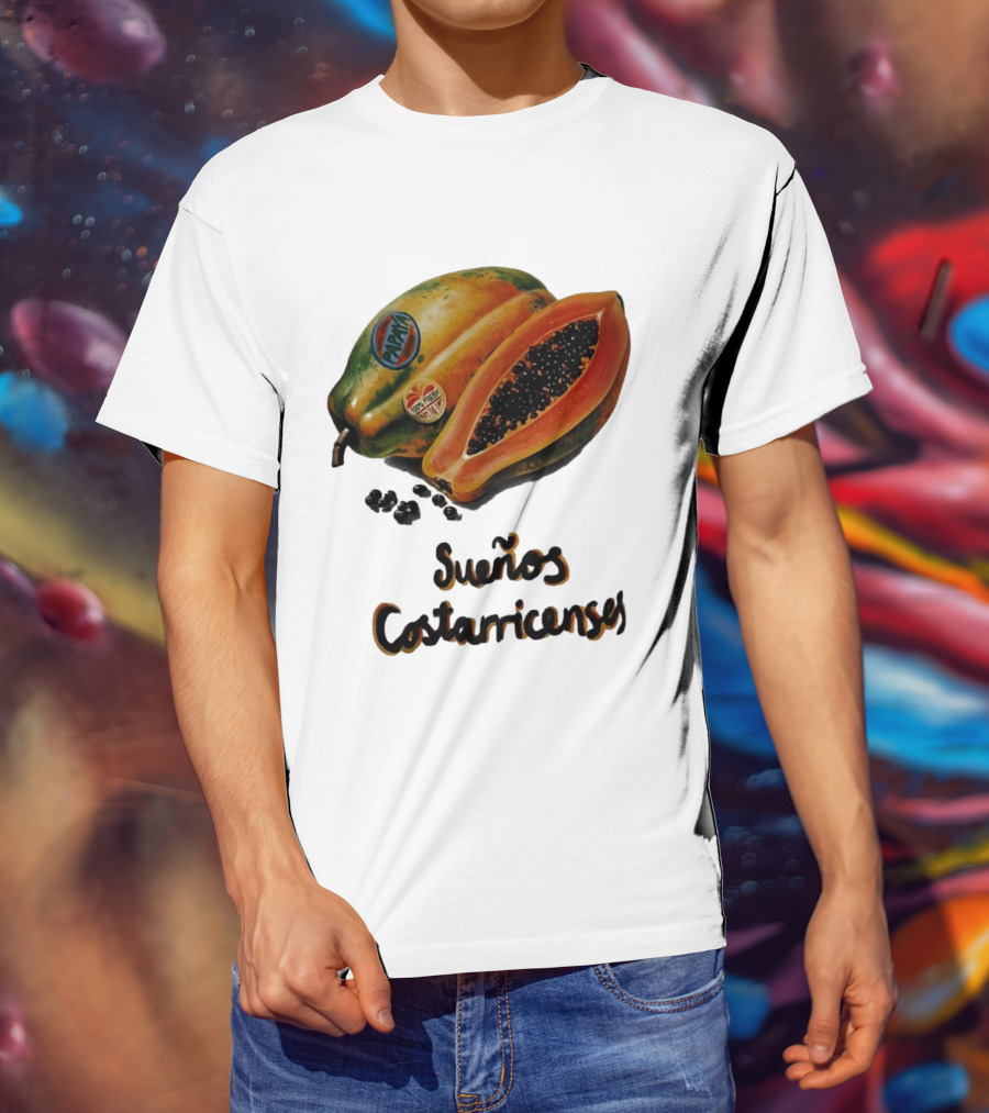 Sueños Costarricenses Papaya Pura Vida Tropical Fruit Dreams Costa Rican T-Shirt