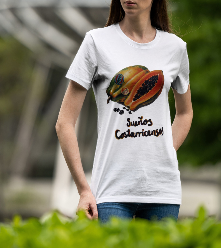 Sueños Costarricenses Papaya Pura Vida Tropical Fruit Dreams Costa Rican T-Shirt