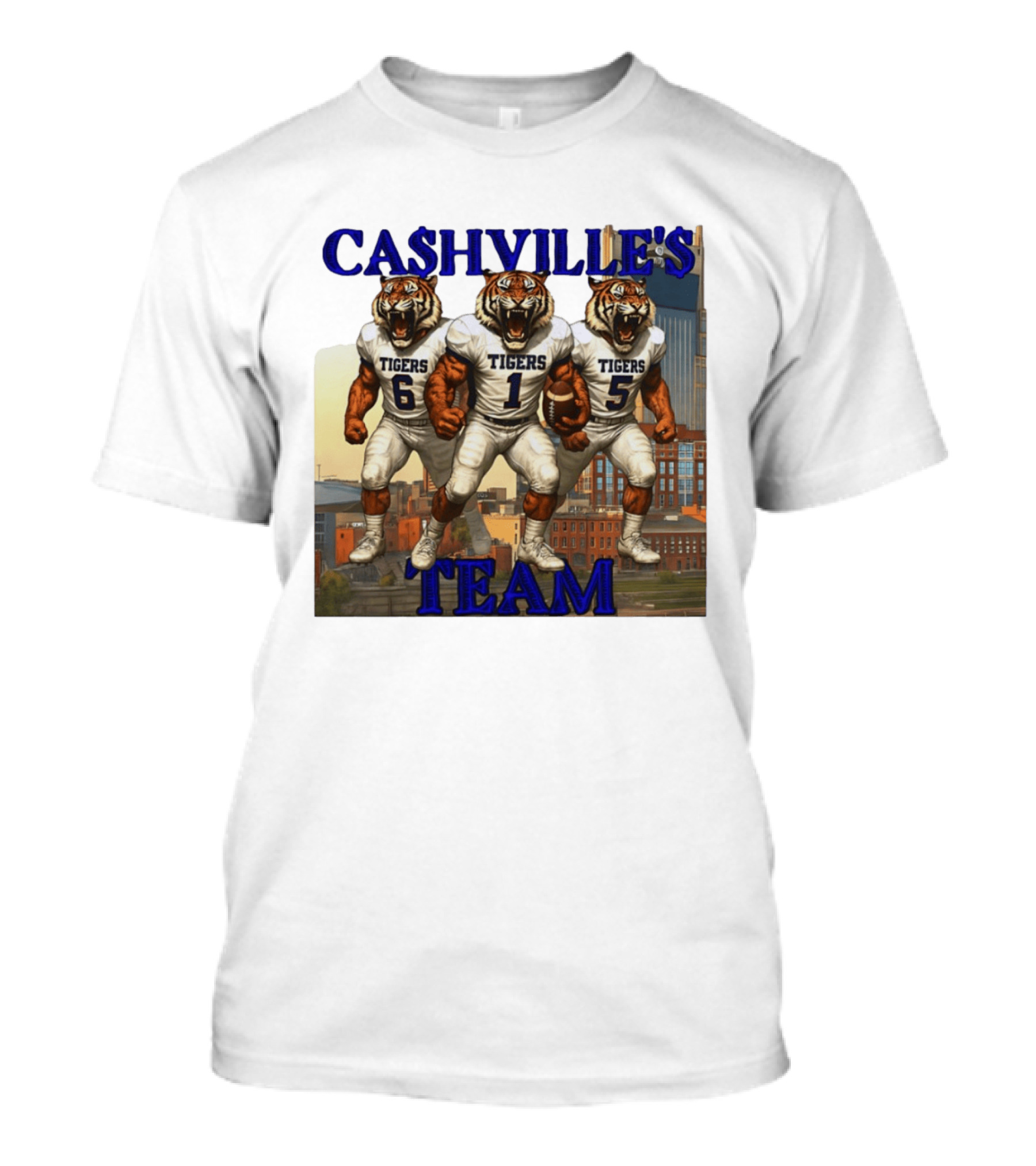 Cashville's Team Tennessee State Tigers Football Trio T-Shirt