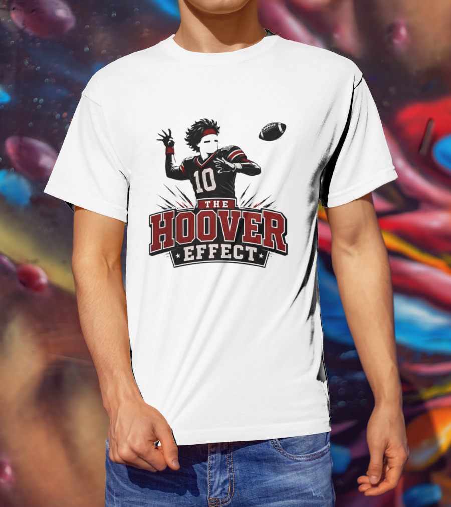 The Hoover Effect Football Player 10 Throwing Action T-Shirt
