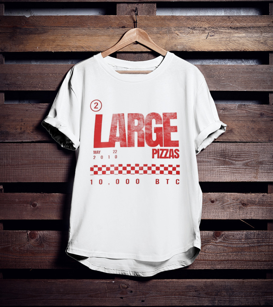 May 22 2010 Large Pizzas 10000 BTC T-Shirt