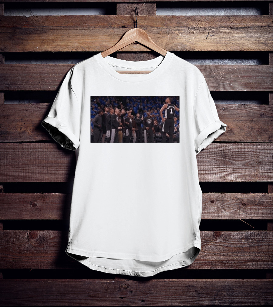Victor Wembanyama Cold Celebration Against OKC In Black Jersey T-Shirt