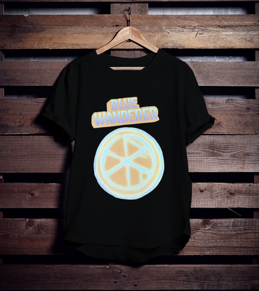 Blue Wanderer Basketball Neon Glow Circle T-Shirt