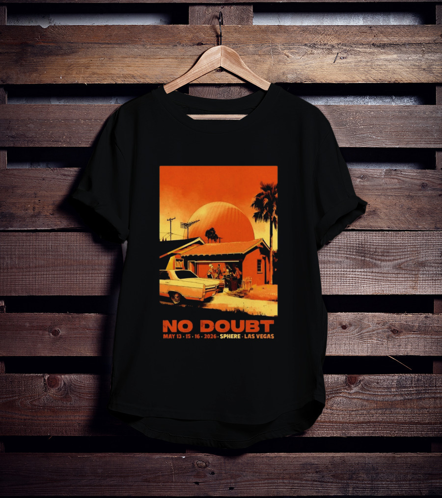 No Doubt May 13 15 16 2026 Sphere Las Vegas Vintage Car Retro Sunset T-Shirt