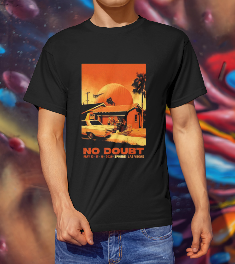 No Doubt May 13 15 16 2026 Sphere Las Vegas Vintage Car Retro Sunset T-Shirt