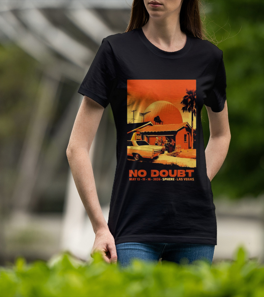 No Doubt May 13 15 16 2026 Sphere Las Vegas Vintage Car Retro Sunset T-Shirt