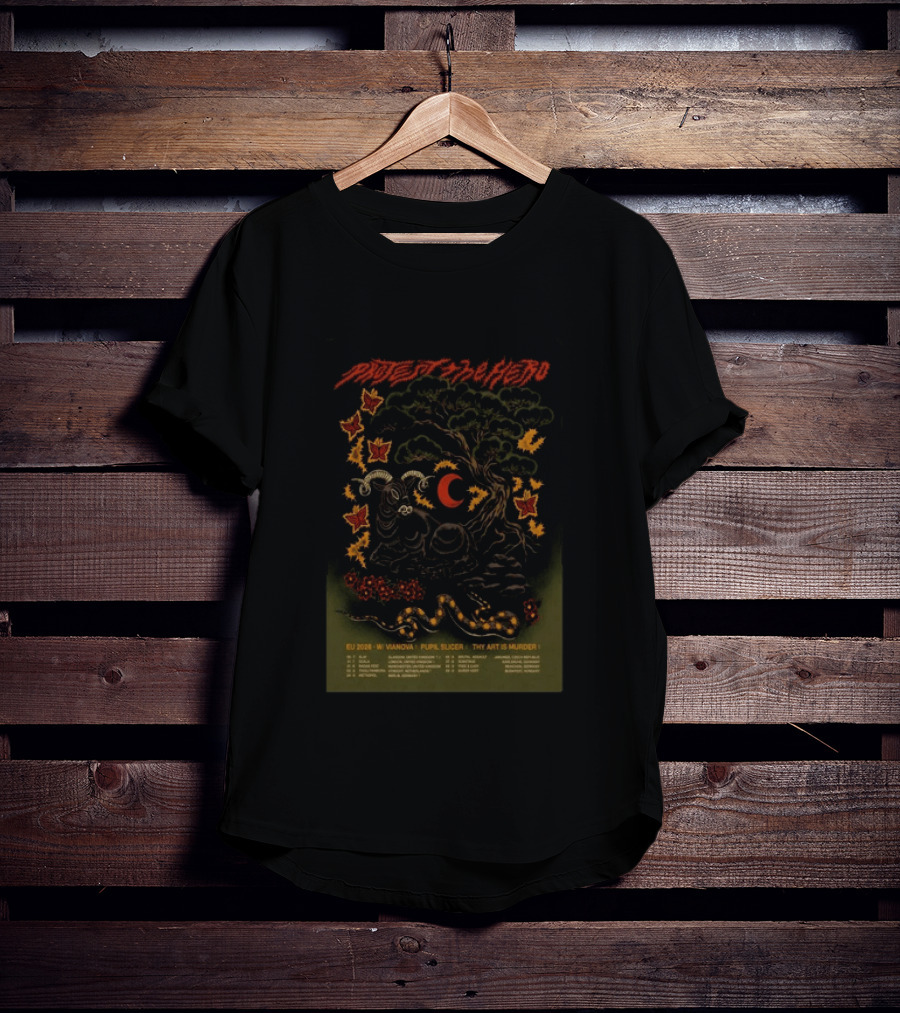 Protest The Hero EU 2026 Tour Vanaova Pupil Slicer Thy Art Is Murder Butterfly Tree Goat Snake T-Shirt