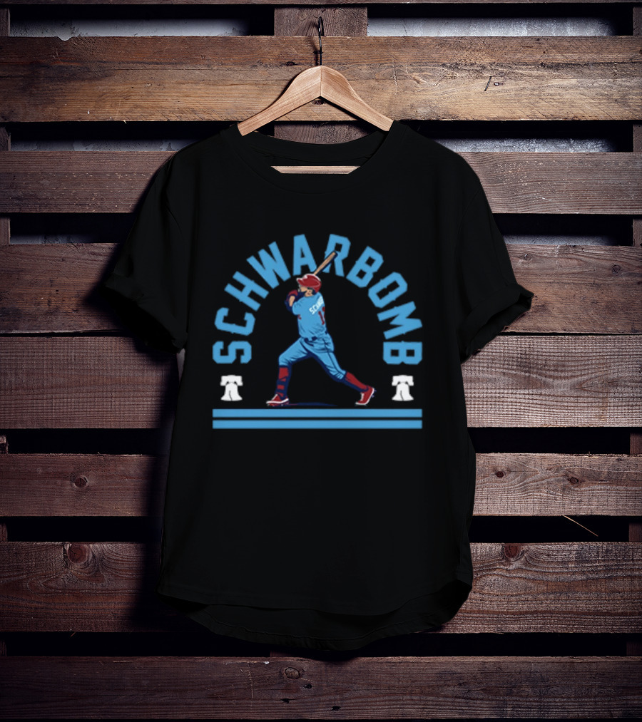 Schwarbomb Philadelphia Baseball Skyline Swing T-Shirt