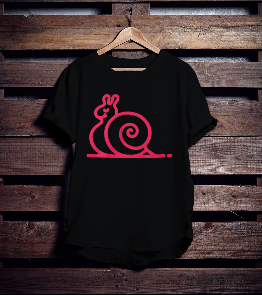 Snail Neon Spiral Heart T-Shirt