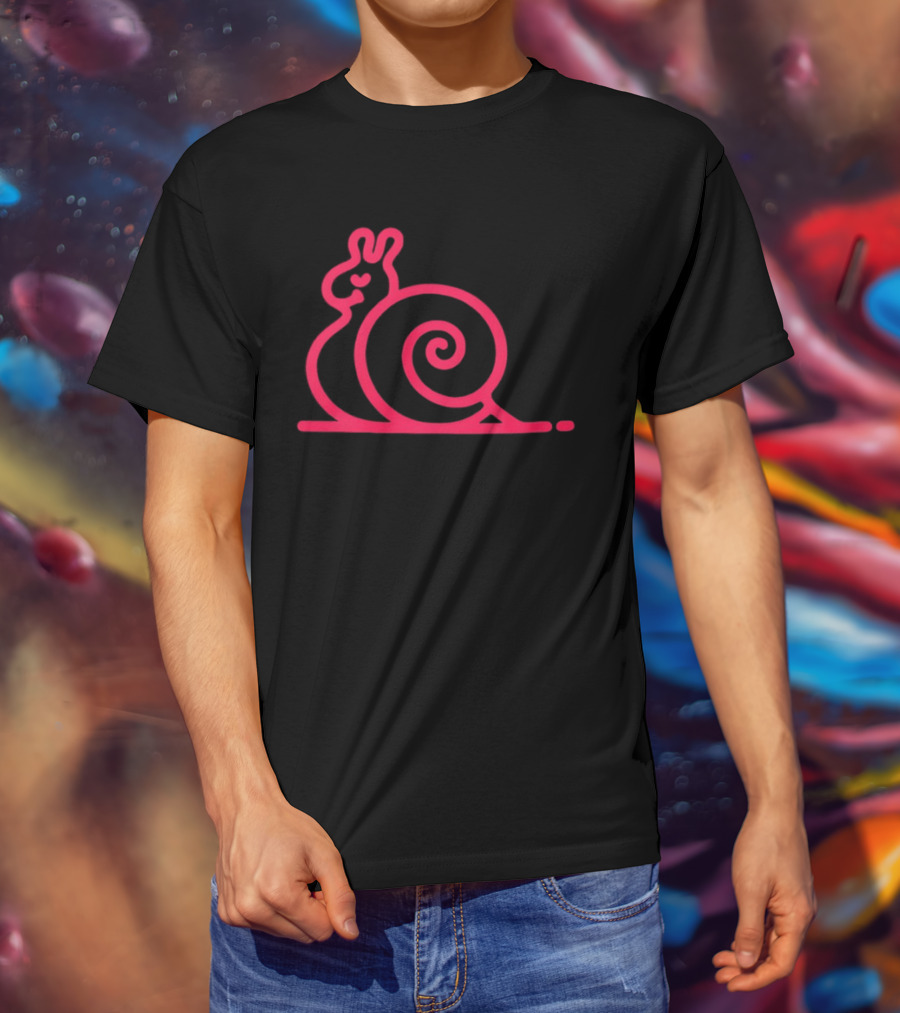 Snail Neon Spiral Heart T-Shirt