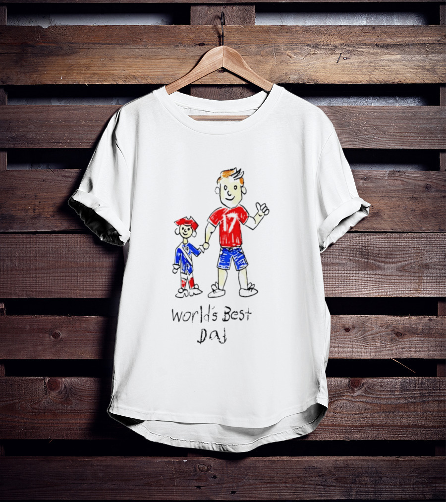 Buffalo Bills World's Best Dad Father's Day Kids Drawing T-Shirt