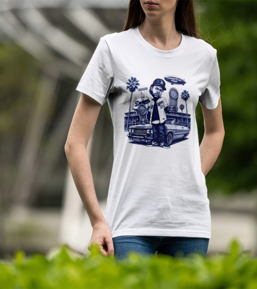 Ice Cube Los Angeles Dodgers Champion Good Year Pimp T-Shirt
